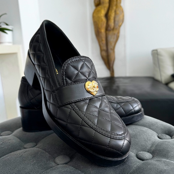CHANEL Shoes - Chanel turn lock heart loafers size EU42/US12